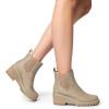 imageDREAM PAIRS Womens Wedge Chelsea Ankle Boots Fashion Round Toe Low Wedge Heel Platform Booties ShoesTaupenubuck