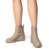 imageDREAM PAIRS Womens Wedge Chelsea Ankle Boots Fashion Round Toe Low Wedge Heel Platform Booties ShoesTaupenubuck