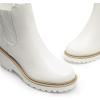 imageDREAM PAIRS Womens Wedge Chelsea Ankle Boots Fashion Round Toe Low Wedge Heel Platform Booties ShoesWhitepu
