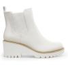 imageDREAM PAIRS Womens Wedge Chelsea Ankle Boots Fashion Round Toe Low Wedge Heel Platform Booties ShoesWhitepu