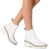 imageDREAM PAIRS Womens Wedge Chelsea Ankle Boots Fashion Round Toe Low Wedge Heel Platform Booties ShoesWhitepu