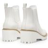imageDREAM PAIRS Womens Wedge Chelsea Ankle Boots Fashion Round Toe Low Wedge Heel Platform Booties ShoesWhitepu