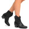 imageDREAM PAIRS Womens Western Cowboy Cowgirl Embroidered Ankle Boots Fashion Low chunky Heel Round Toe Fall Short Booties ShoesBlack