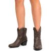 imageDREAM PAIRS Womens Western Cowboy Cowgirl Embroidered Ankle Boots Fashion Low chunky Heel Round Toe Fall Short Booties ShoesBrown