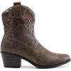 imageDREAM PAIRS Womens Western Cowboy Cowgirl Embroidered Ankle Boots Fashion Low chunky Heel Round Toe Fall Short Booties ShoesBrown