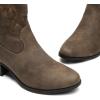 imageDREAM PAIRS Womens Western Cowboy Cowgirl Embroidered Ankle Boots Fashion Low chunky Heel Round Toe Fall Short Booties ShoesCamel