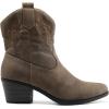 imageDREAM PAIRS Womens Western Cowboy Cowgirl Embroidered Ankle Boots Fashion Low chunky Heel Round Toe Fall Short Booties ShoesCamel