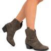imageDREAM PAIRS Womens Western Cowboy Cowgirl Embroidered Ankle Boots Fashion Low chunky Heel Round Toe Fall Short Booties ShoesCamel