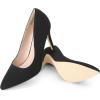 imageWomens Closed Toe High Heels Dress Pointed Toe Wedding Pump ShoesBlackNubuck