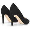 imageWomens Closed Toe High Heels Dress Pointed Toe Wedding Pump ShoesBlackNubuck
