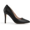 imageWomens Closed Toe High Heels Dress Pointed Toe Wedding Pump ShoesBlackPu