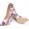imageWomens Closed Toe High Heels Dress Pointed Toe Wedding Pump ShoesFloral