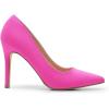 imageWomens Closed Toe High Heels Dress Pointed Toe Wedding Pump ShoesFuchsiaSuede