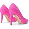 imageWomens Closed Toe High Heels Dress Pointed Toe Wedding Pump ShoesFuchsiaSuede