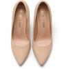 imageWomens Closed Toe High Heels Dress Pointed Toe Wedding Pump ShoesNudeNubuck