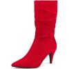 imageDREAM PAIRS Womens High Heel Mid Calf Boots Slouchy Pointed Toe Fall BootsRedK
