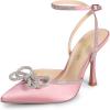 imageDREAM PAIRS Womens High Heels Destiny Closed Toe Strappy Heels Sexy Rhinestone Ankle Strap Pumps Wedding Bridal Party Dress Shoes DestinyPink