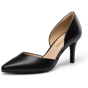 imageDREAM PAIRS Womens High Heel Closed Toe Dress Shoes Pumps Elegant Stiletto DOrsay Slip OnBlackpu
