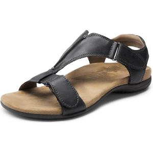 imageDREAM PAIRS Womens Sandals Arch Support TStrap Orthopedic Flat Sandals Comfortable Summer ShoesGrey