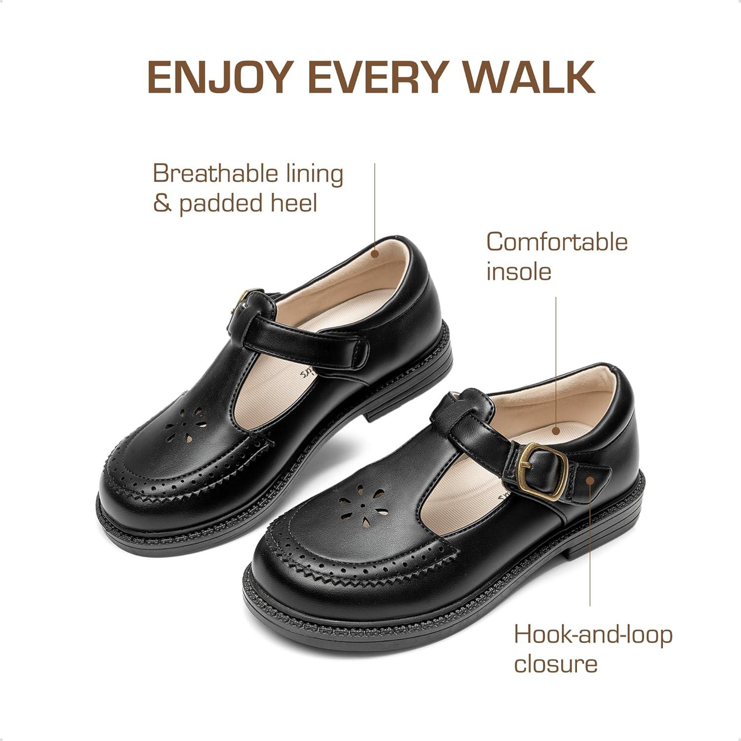 imageDREAM PAIRS Girl Mary Jane Dress Shoes  Ballet Flats for Girl School Uniform Shoes for Toddler Little GirlsBlack