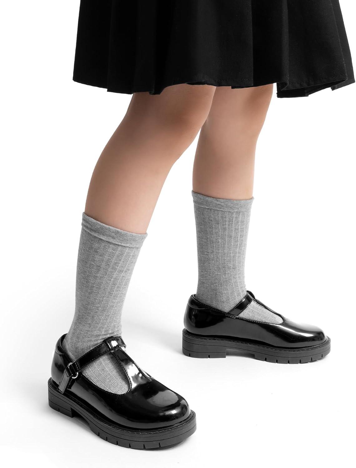 imageDREAM PAIRS Girls Mary Jane Dress Shoes Chunky Platform School Uniform Shoes TStrap Oxfords Loafers Star FlatsAll Black