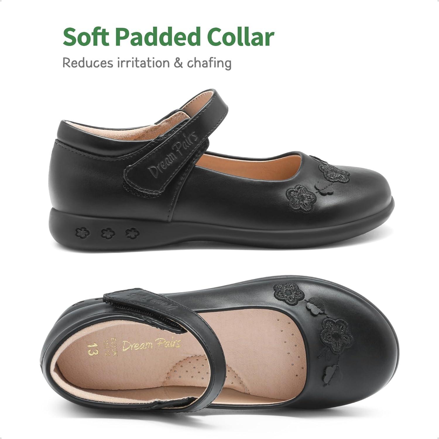 imageDREAM PAIRS Girls School Uniform Dress Shoes Mary Jane Black FlatsBlack