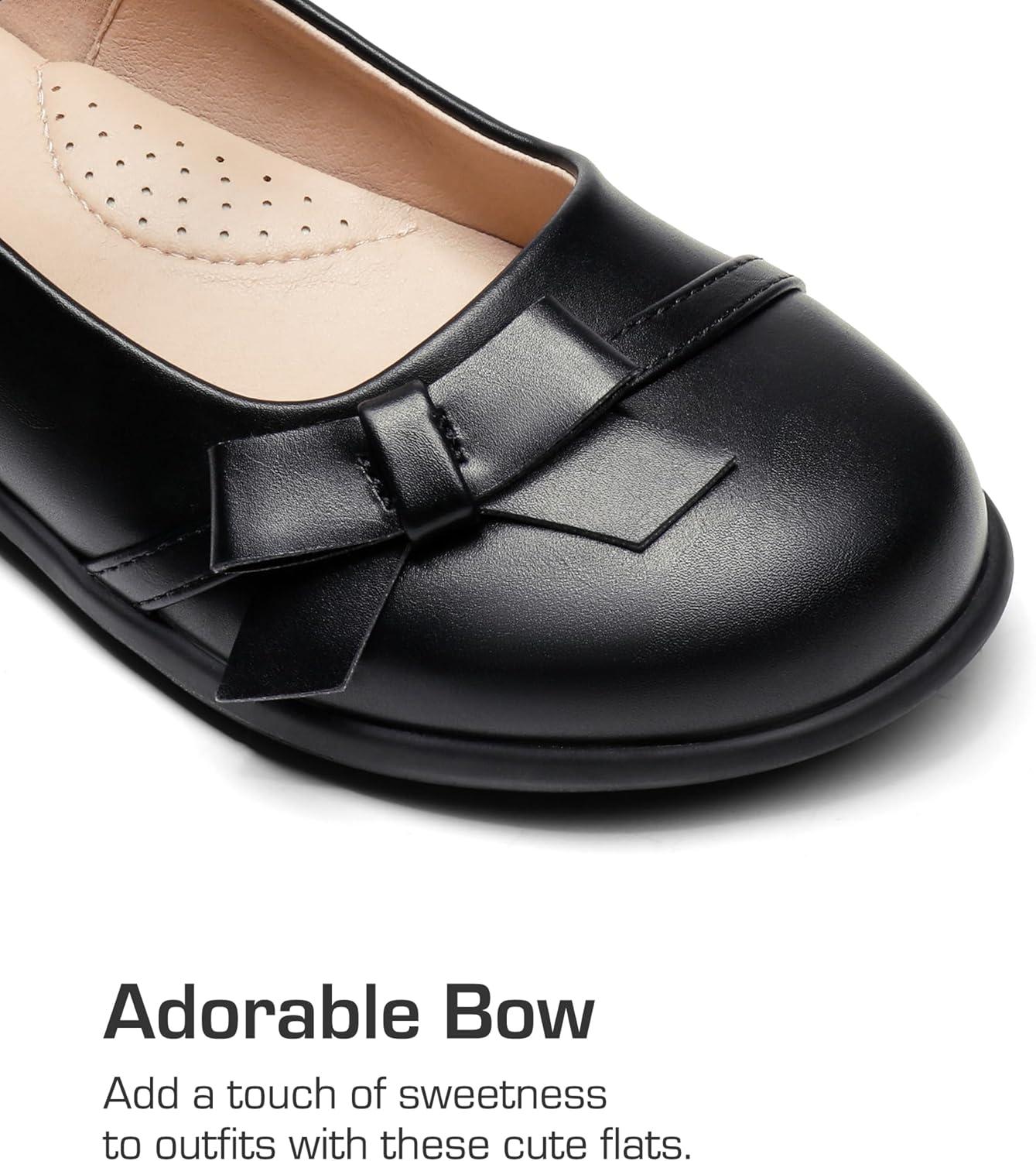 imageDREAM PAIRS Girls School Uniform Shoes Mary Jane Dress Flats for Little KidBig KidBlackPu