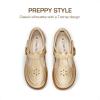 imageDREAM PAIRS Girl Mary Jane Dress Shoes  Ballet Flats for Girl School Uniform Shoes for Toddler Little GirlsGold