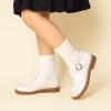 imageDREAM PAIRS Girl Mary Jane Dress Shoes  Ballet Flats for Girl School Uniform Shoes for Toddler Little GirlsWhite