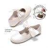 imageDREAM PAIRS Girls Ballerina Flats Mary Jane Front Bow Dress ShoesIvoryPu