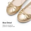 imageDREAM PAIRS Girls Dress Shoes Ballet Flats Slipon Fashion Bow Flower Girl Shoes for Wedding School Party BirthdayGold