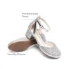 imageDREAM PAIRS Girls Dress Shoes Closed Toe High Heels Ankle Strap Toddler Little Big Kid Wedding Flower Party PumpSilver