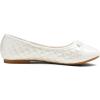 imageDREAM PAIRS Girls Dress Shoes Flower Girl Slipon Bow Ballet Flats for Wedding Party School Little KidBig KidBeigeWhite