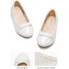 imageDREAM PAIRS Girls Dress Shoes Flower Girl Slipon Bow Ballet Flats for Wedding Party School Little KidBig KidBeigeWhite