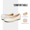 imageDREAM PAIRS Girls Dress Shoes Flower Girl Slipon Bow Ballet Flats for Wedding Party School Little KidBig KidBeigeWhite