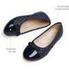 imageDREAM PAIRS Girls Dress Shoes Flower Girl Slipon Bow Ballet Flats for Wedding Party School Little KidBig KidNavyBlue