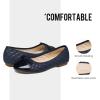 imageDREAM PAIRS Girls Dress Shoes Flower Girl Slipon Bow Ballet Flats for Wedding Party School Little KidBig KidNavyBlue