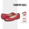 imageDREAM PAIRS Girls Dress Shoes Flower Girl Slipon Bow Ballet Flats for Wedding Party School Little KidBig KidRed