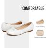 imageDREAM PAIRS Girls Dress Shoes Flower Girl Slipon Bow Ballet Flats for Wedding Party School Little KidBig KidWhite