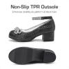 imageDREAM PAIRS Girls Dress Shoes Platform Chunky Heel Ankle Strap Princess Flats Flower Party Wedding Pump for Little Big KidBlack