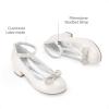 imageDREAM PAIRS Girls Dress Shoes Platform Chunky Heel Ankle Strap Princess Flats Flower Party Wedding Pump for Little Big KidIvory