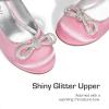 imageDREAM PAIRS Girls Dress Shoes Platform Chunky Heel Ankle Strap Princess Flats Flower Party Wedding Pump for Little Big KidPink