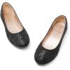 imageDREAM PAIRS Girls Dress Shoes Slipon Rhinestone Glitter Ballet Flats for Wedding Party Birthday Prom Little KidBig KidNina100black Glitter