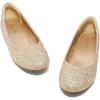imageDREAM PAIRS Girls Dress Shoes Slipon Rhinestone Glitter Ballet Flats for Wedding Party Birthday Prom Little KidBig KidNina100gold Glitter