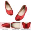 imageDREAM PAIRS Girls Dress Shoes Slipon Rhinestone Glitter Ballet Flats for Wedding Party Birthday Prom Little KidBig KidNina100red