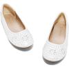 imageDREAM PAIRS Girls Dress Shoes Slipon Rhinestone Glitter Ballet Flats for Wedding Party Birthday Prom Little KidBig KidNina100white