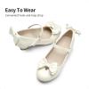 imageDREAM PAIRS Girls Dress Shoes Toddler Little Girls Heels Mary Jane Princess Shoes with Interchangeable Bow for Flower Girl Wedding PartyIvory