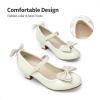imageDREAM PAIRS Girls Dress Shoes Toddler Little Girls Heels Mary Jane Princess Shoes with Interchangeable Bow for Flower Girl Wedding PartyIvory