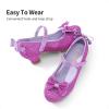 imageDREAM PAIRS Girls Dress Shoes Toddler Little Girls Heels Mary Jane Princess Shoes with Interchangeable Bow for Flower Girl Wedding PartyPurple