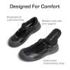 imageDREAM PAIRS Girls Kids Mary Jane School Uniform ToeProtective Shoes Soft Flats Toddler Little KidBlackpu